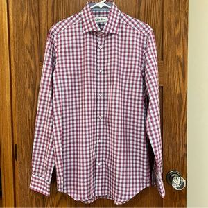 Robert Graham Pink/Blue Checked Shirt 15.5